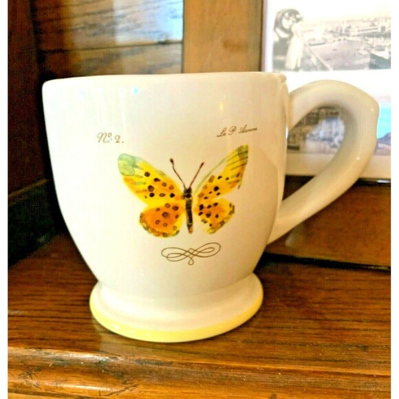 Williams Sonoma Coffee Mug Butterfly Coffee Cup by Marc LaCaze - Picture 1 of 10